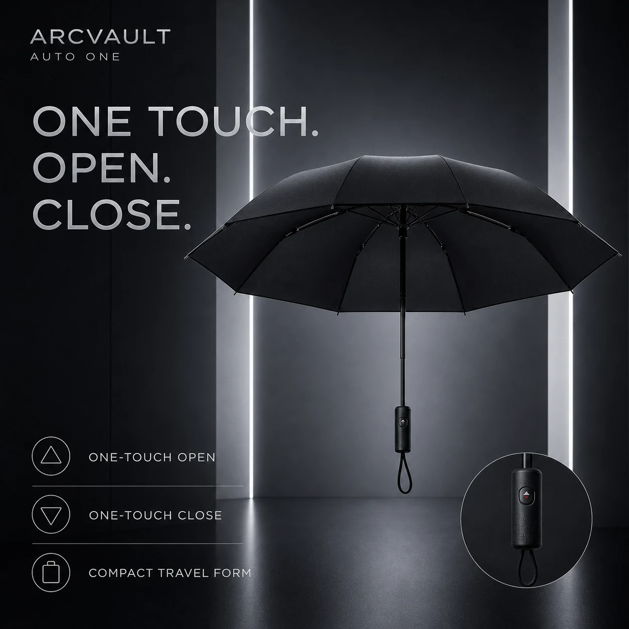 Automatic umbrella feature poster